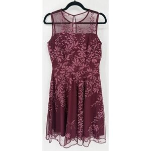 J. Taylor Wine Sparkle Dress Size 4 Elegant Fairycore Romantic Ethereal Coquette